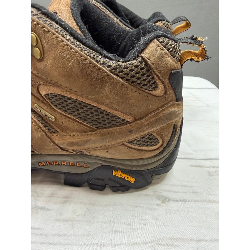 Merrell Moab 2 Mid Ventilator Hiking Boots Mens Brown Suede Mesh 11W - Picture 3 of 11
